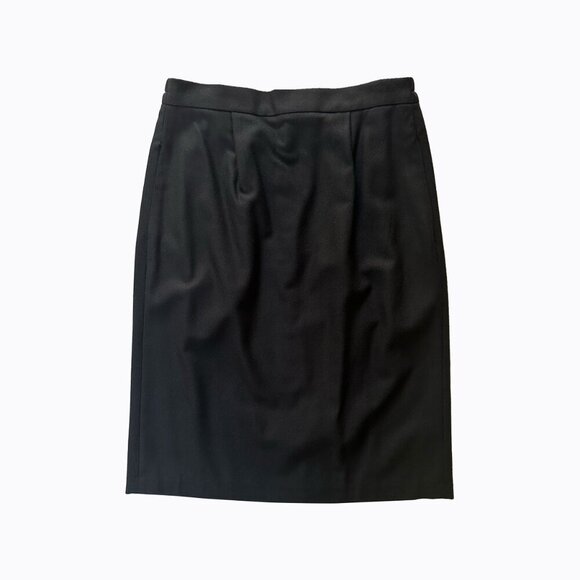 Appleseed's Wool Pencil Skirt 12P Black Straight Fit Y2K Preppy Office Academia - Picture 2 of 4